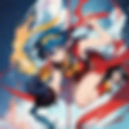 Cover art of Gurren Lagann DVD showcasing the series' iconic characters