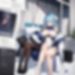 An artistic representation of Hamakaze embodying her character traits