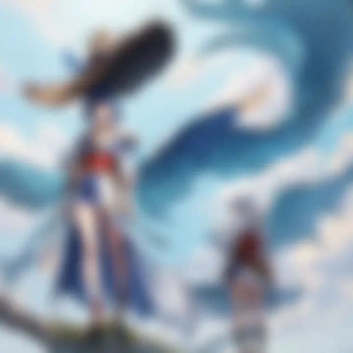 A collage of key characters from One Piece