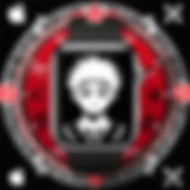 Intricate Design of Hunter x Hunter Apple Watch Face Stylized close-up of the Hunter x Hunter Apple Watch face featuring intricate design elements.