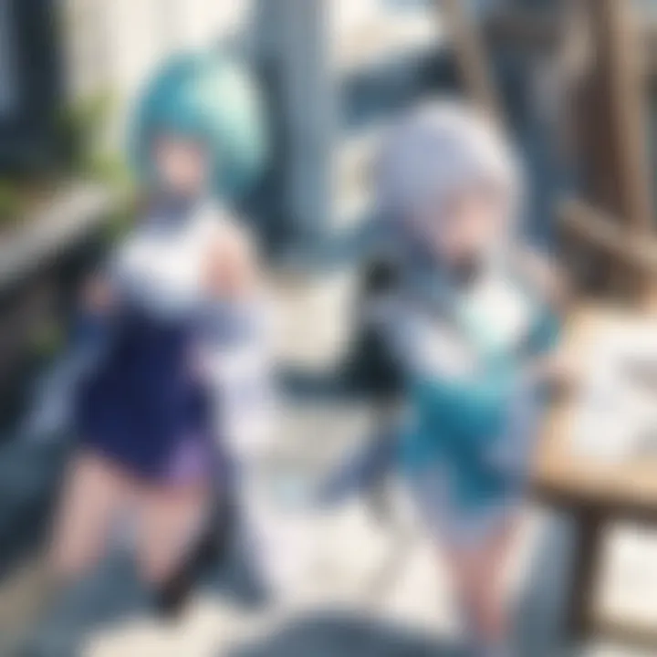 An artistic representation of irori delivery in a dynamic anime scene.