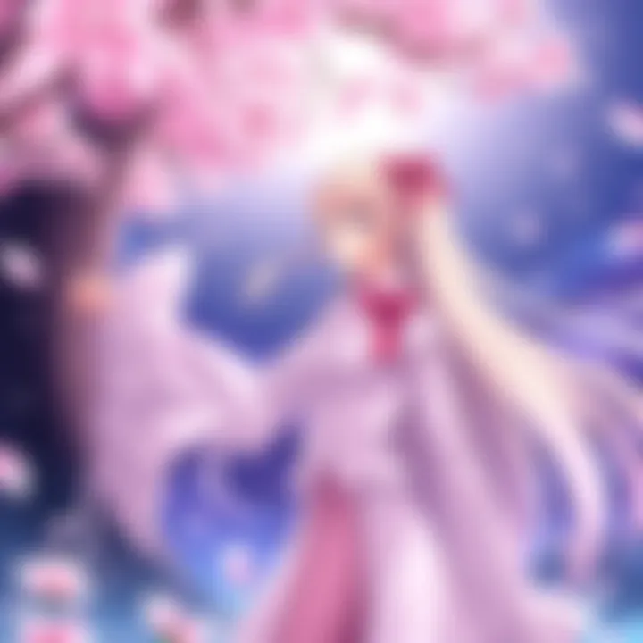 Illustration depicting the central character of Kamisama Kiss in a magical setting