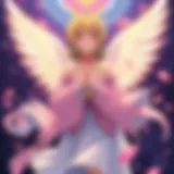 A captivating scene depicting Nanami's transformation into a deity
