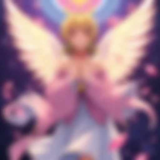A captivating scene depicting Nanami's transformation into a deity