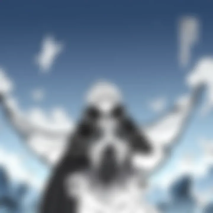 An artistic representation of the manga's unique panel layout, highlighting narrative flow.