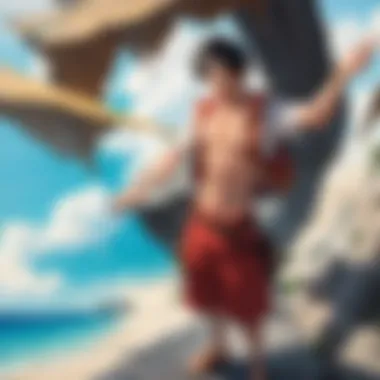 Luffy's Adventurous Spirit A vivid depiction of Luffy's adventurous spirit