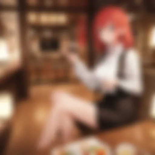 Cozy interior of Manga Spice Cafe showcasing manga art