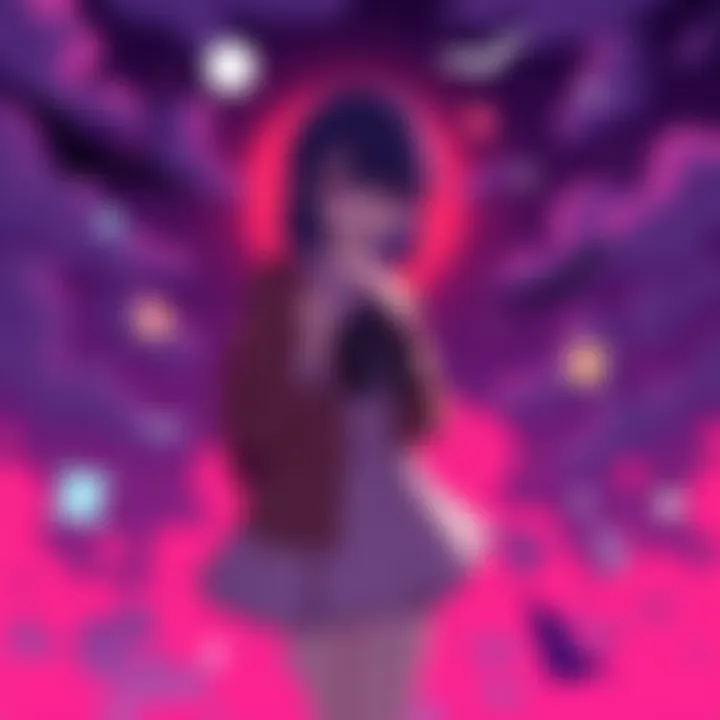 Artistic representation of anime themes in Mirai Nikki