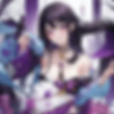 A visual montage of murasaki inspired artworks across different eras.