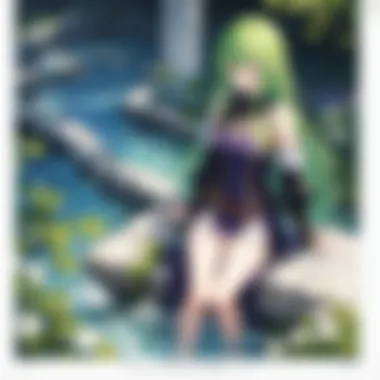Enchanting World of Mushoku Tensei A vibrant fantasy landscape reminiscent of the Mushoku Tensei universe.