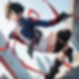 A dynamic scene showcasing a hero in action, embodying the spirit of My Hero Academia.