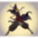 A dynamic action scene from Nabari no Ou showcasing ninja techniques