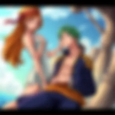 Nami and Pluton A detailed portrayal of the pivotal moment when Nami reveals the significance of the Ancient Weapon, Pluton.