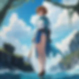 Nausicaa in the Valley of the Wind surrounded by nature