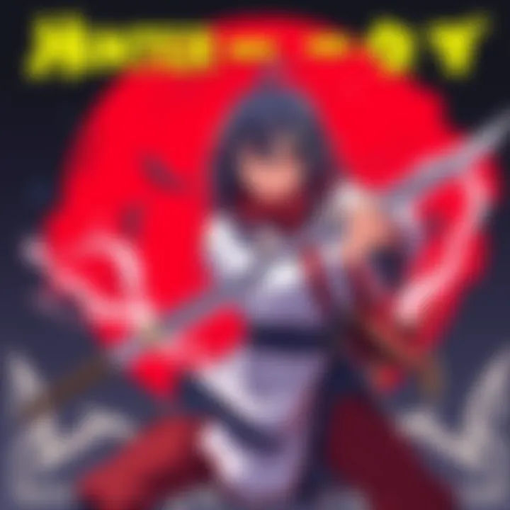 A dynamic scene showcasing a hunter in action, surrounded by mystical creatures.