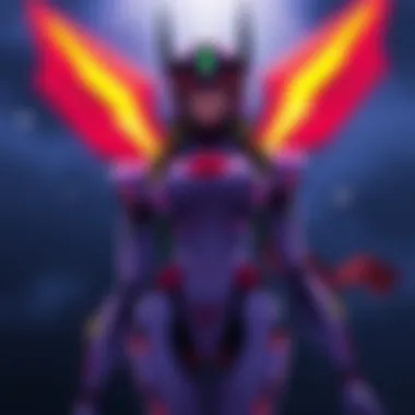 Eva Unit-01: The Symbol of Struggle The iconic Eva Unit-01 in a dramatic pose during combat