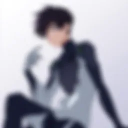 A striking portrait of Shinji Ikari amidst chaotic battle scenes