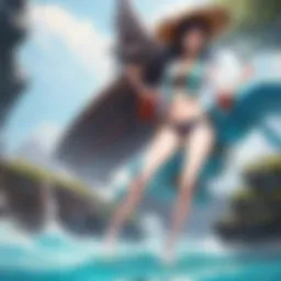 Illustration of the Straw Hat Pirates in action during a pivotal battle.