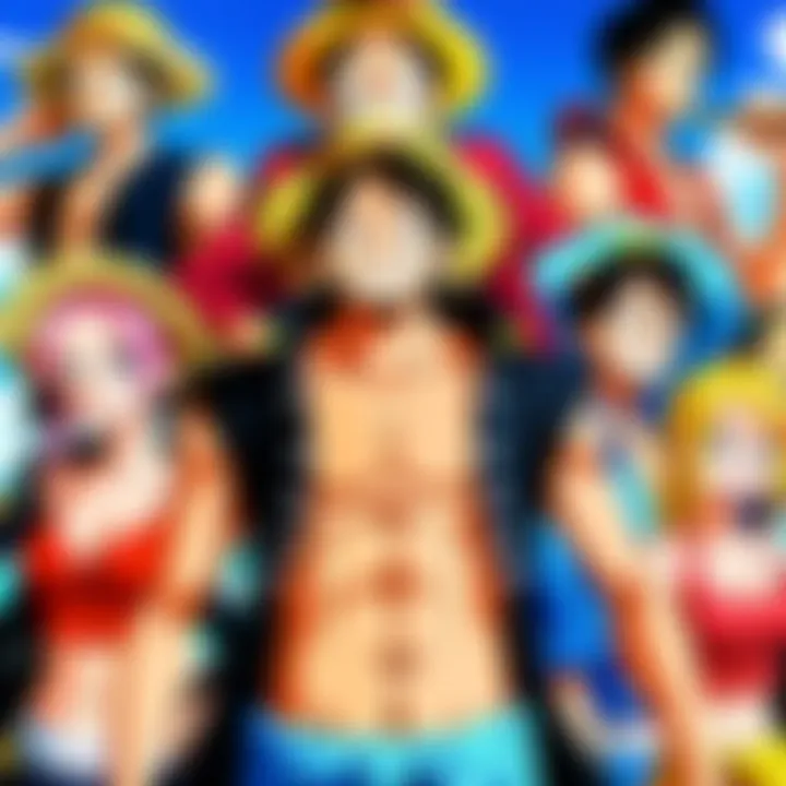 A collage of voice actors involved in the English dub of One Piece.