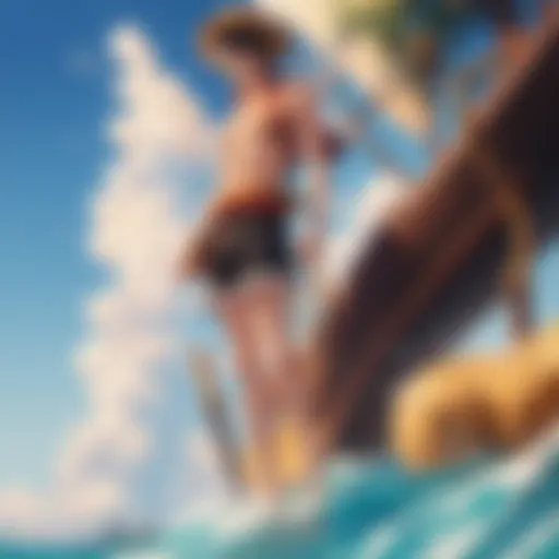 A vivid depiction of the Straw Hat Pirates sailing across the Grand Line.