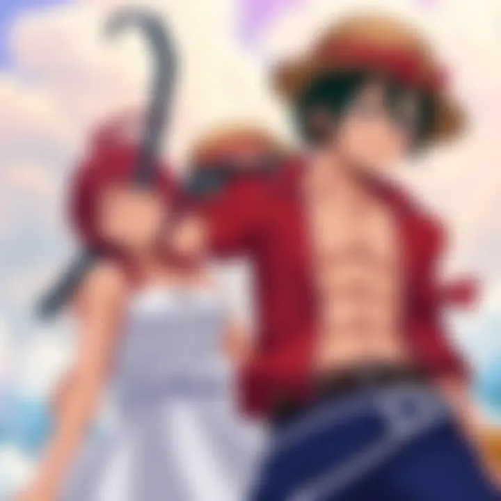 An artistic representation of iconic scenes that depict the series' themes.