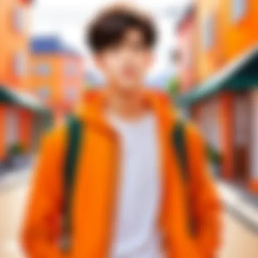 A vibrant illustration of the main character from Orange Marmalade with a mystical aura.