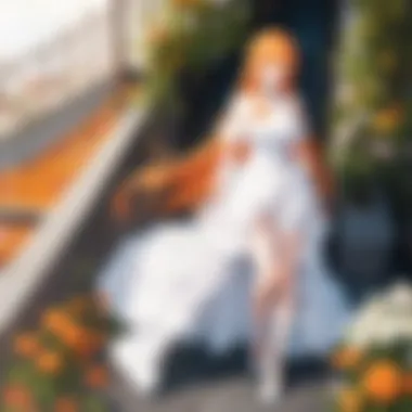 Romantic Scene in Orange Marmalade An artistic representation of a romantic scene between two characters in Orange Marmalade.