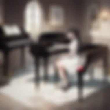 Close-up of piano keys highlighting craftsmanship
