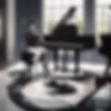 Elegant grand piano in a sophisticated setting
