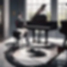 Elegant grand piano in a sophisticated setting