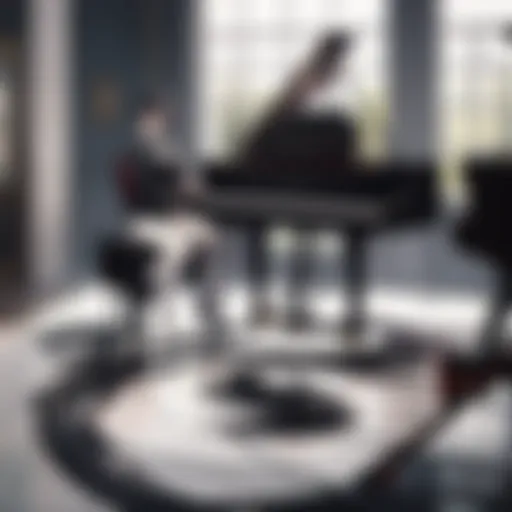 Elegant grand piano in a sophisticated setting