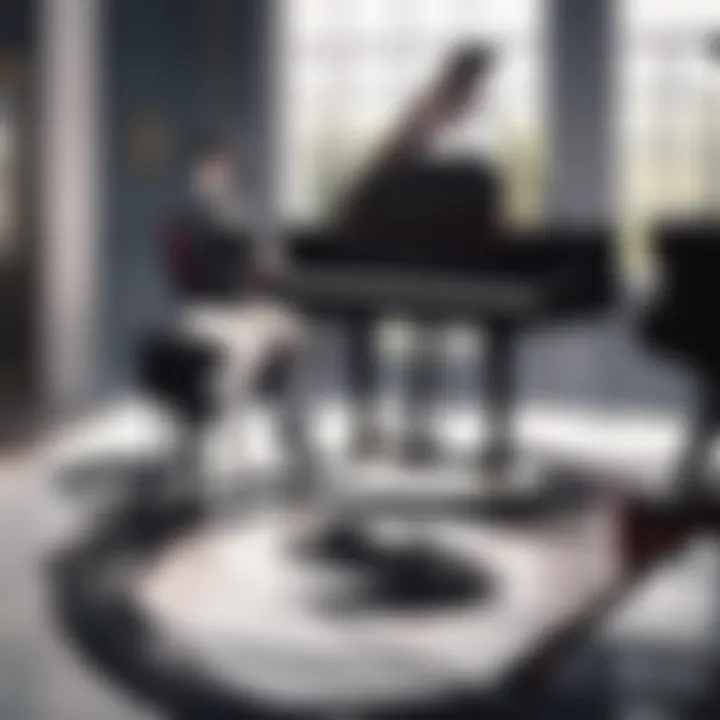 Elegant grand piano in a sophisticated setting