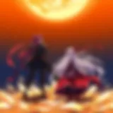 Epic Confrontation in Rakudai Kishi no Cavalry Dynamic battle scene from Rakudai Kishi no Cavalry