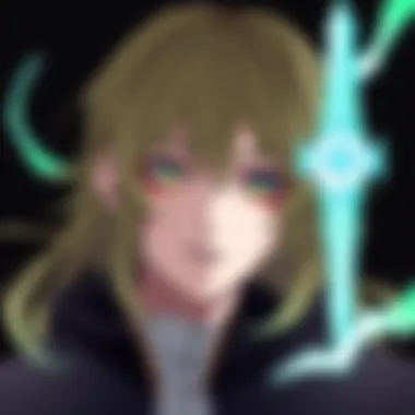 A close-up of a protagonist's determined expression, showcasing resolve amidst despair.