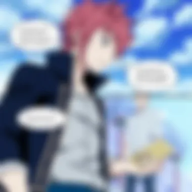 A close-up of the original Japanese dialogue alongside the dubbed version.