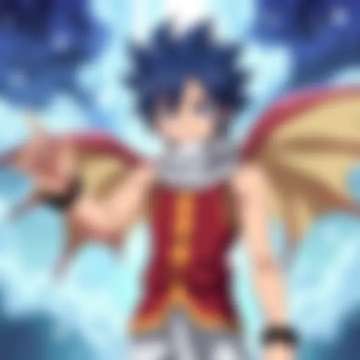 A captivating scene from Fairy Tail showcasing the main characters in action.