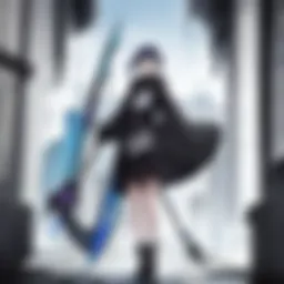 A dynamic scene featuring the iconic Death Scythe in action