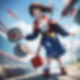 A breathtaking scene from a renowned anime film showcasing the vibrant colors and intricate animation style.