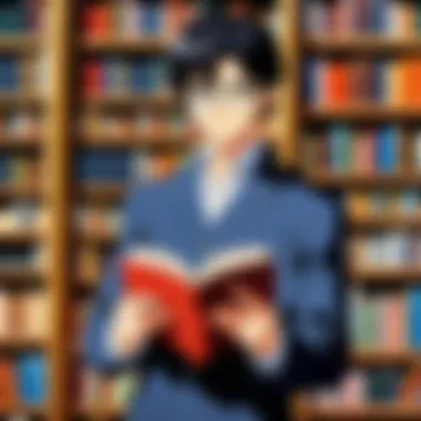The Book Worm Archetype in Anime A whimsical illustration of various anime characters as bookworms