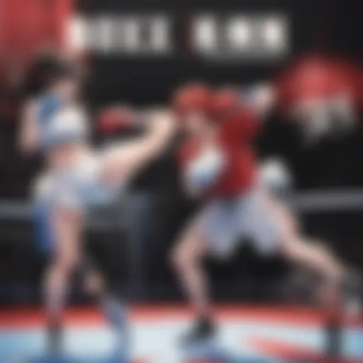 A dynamic scene showcasing a boxing match from the manga, capturing the intensity of the sport.