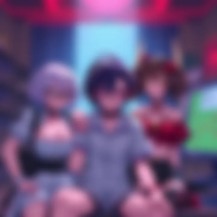 Visual representation of harem dynamics in gaming narratives