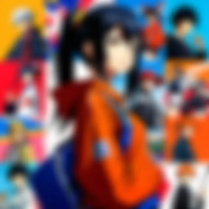 A vibrant collage of popular anime and manga characters