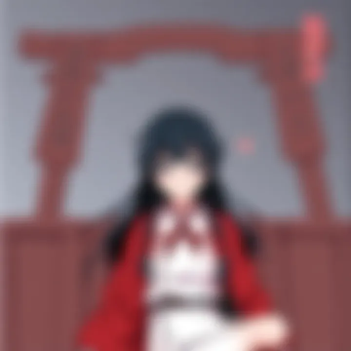 Key Narrative Moments in Hazuki's Story An artwork depicting key narrative moments from Hazuki's storyline.