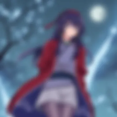 Thematic Elements in Hazuki's Arc A vibrant scene representing the thematic elements associated with Hazuki's character.