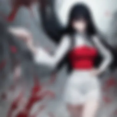 The Haunting Beauty of Tomie The haunting beauty of Tomie illustrated in a dark setting.