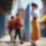 Transformation sequences showcasing character power-ups in Dragon Ball.