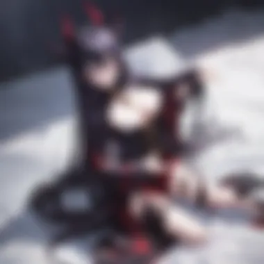 The Shadowed Form of a Demon A dark, ethereal demon surrounded by swirling shadows