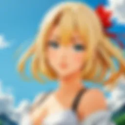 A dynamic illustration representing the essence of the Manga Queen in a vibrant manga style.