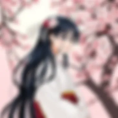 An artistic representation of cherry blossoms intertwined with traditional Japanese motifs.