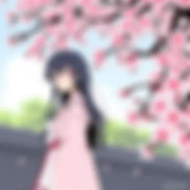 A collage of different manga panels showcasing cherry blossoms in various genres.